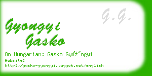 gyongyi gasko business card